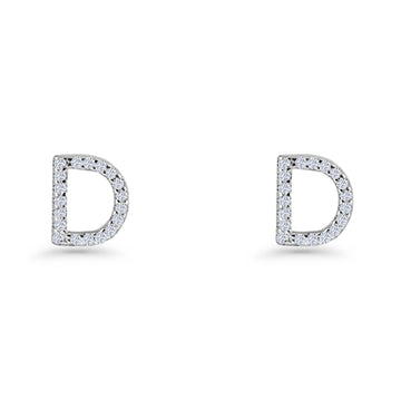 Initial D Stud Earring